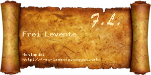 Frei Levente névjegykártya